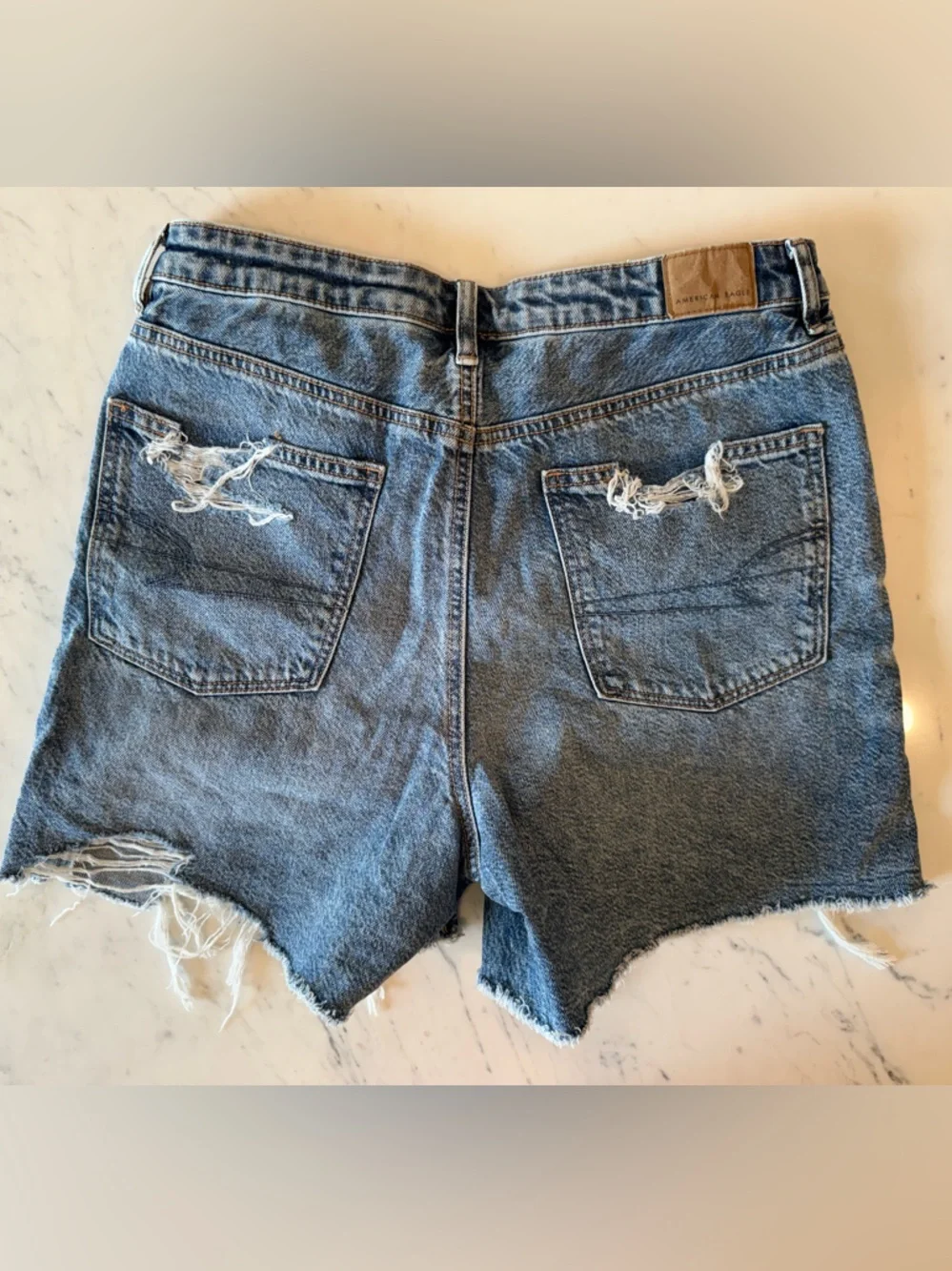 American Eagle Outfitters Distressed highest rise baggy shorts
